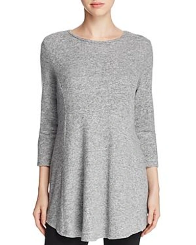 Shop B Collection By Bobeau Brushed Tunic Top In Heather Grey