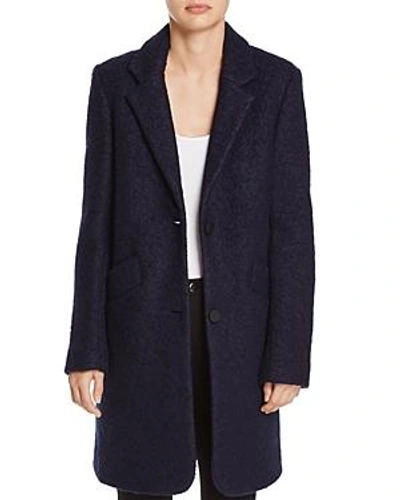 Shop Marc New York Paige Boucle Coat In Ink Blue