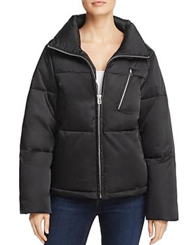 Shop Sage Collective Satin Puffer Jacket - 100% Exclusive In Black