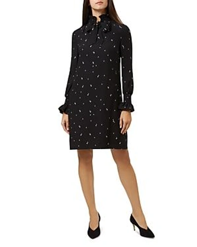 Hobbs London Luna Star-print Dress In Black Ivory