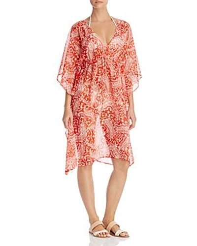 Shop Echo Tropez Paisley Cover-up In Rouge