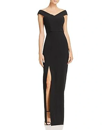 Shop Bariano Cap-sleeve Gown - 100% Exclusive In Black