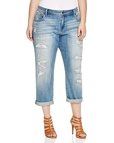 Shop Lucky Brand Plus Reese Distressed Boyfriend Jeans In San Marcos