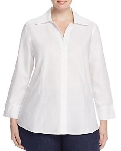 Shop Foxcroft Plus Taylor Blouse In White