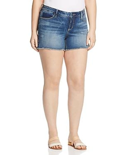 Shop Slink Jeans Side Vent Cutoff Denim Shorts In Medium In Medium Wash