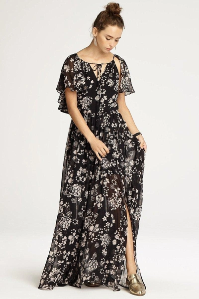 Shop Rebecca Minkoff Floral Print Maxi Dress | Kaspit Cutout Maxi Dress |  In Two Tone Garden Print