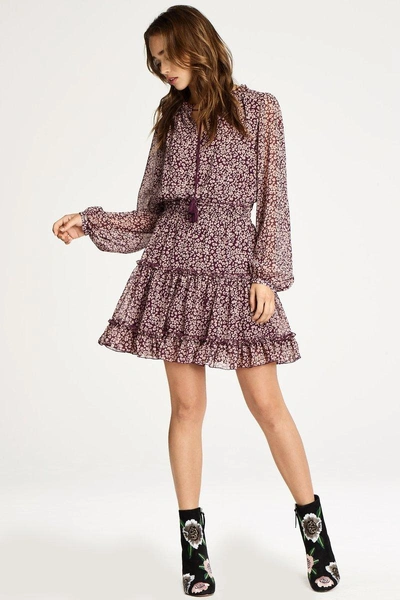 Shop Rebecca Minkoff Rosemary Dress In Potent Purple Leopard