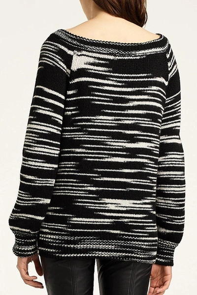 Shop Rebecca Minkoff Shelby Sweater In Black Space Dye