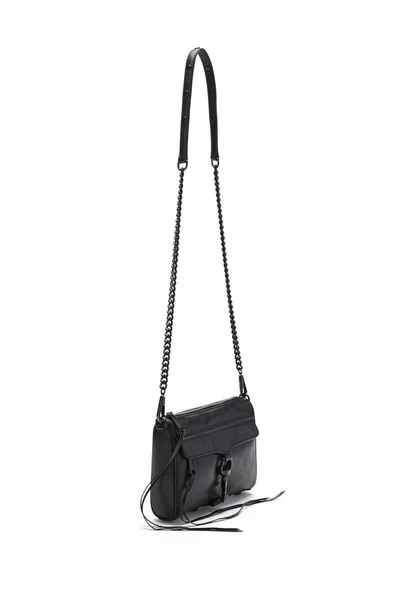 Shop Rebecca Minkoff Black On Black Mini M.a.c. Crossbody Bag |