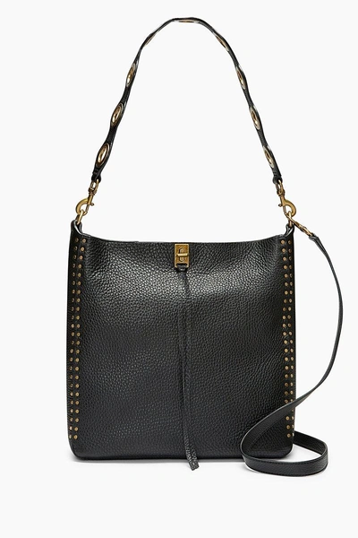 Shop Rebecca Minkoff Black & Gold Darren Feed Bag |