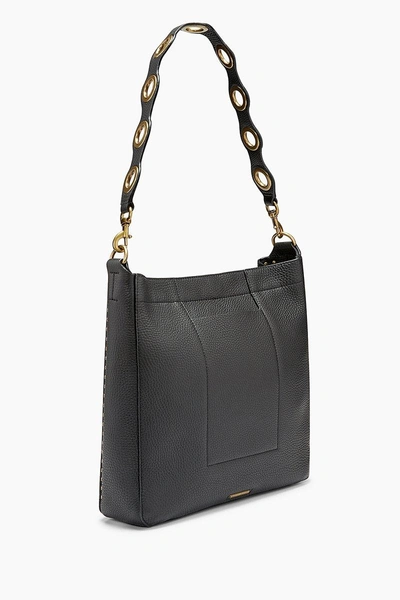 Shop Rebecca Minkoff Black & Gold Darren Feed Bag |
