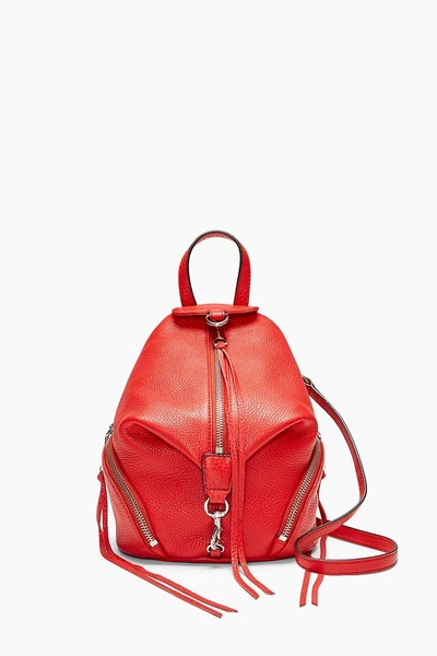 Shop Rebecca Minkoff Convertible Mini Julian Backpack In Carnation Red