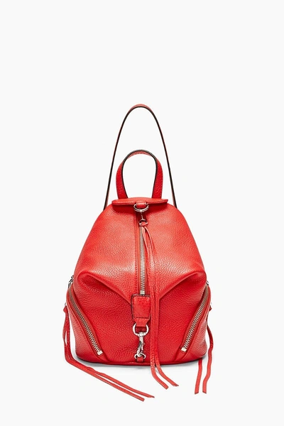 Shop Rebecca Minkoff Convertible Mini Julian Backpack In Carnation Red