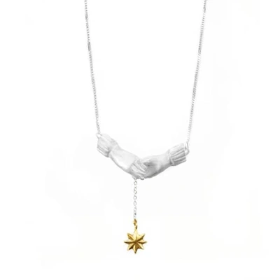 Shop Bark Silver Reach For The Stars Necklace
