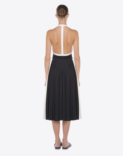 Shop Valentino Pleated Skirt In Black
