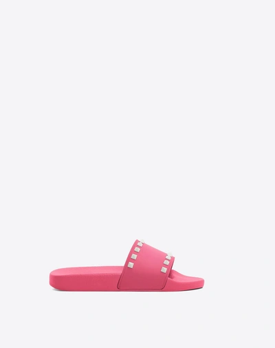 Shop Valentino Garavani Pvc Free Rockstud Pool Slide In Black