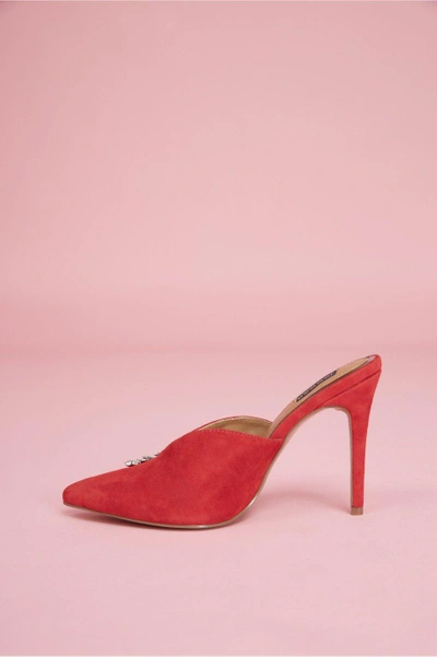 Shop Jaggar Myth Jewelled Heel In Red
