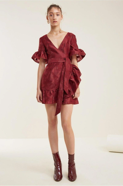 Shop C/meo Collective Ember Mini Dress In Ruby