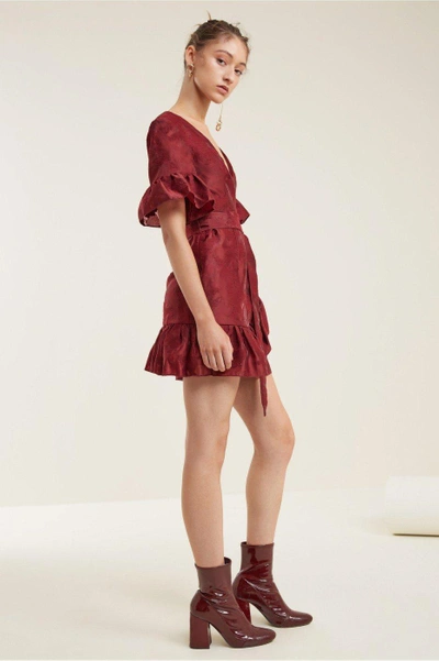 Shop C/meo Collective Ember Mini Dress In Ruby