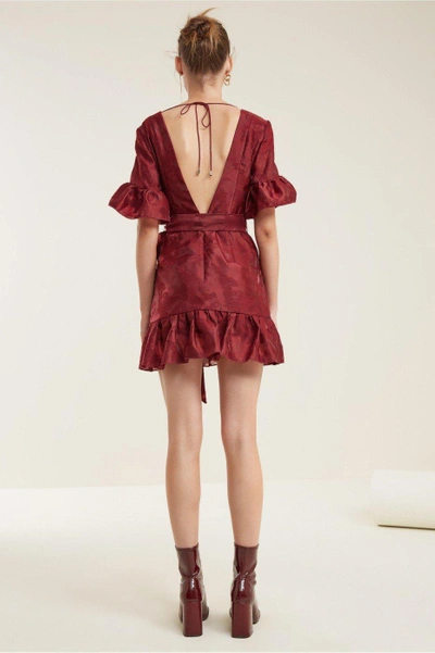 Shop C/meo Collective Ember Mini Dress In Ruby