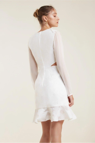 Shop C/meo Collective Ember Long Sleeve Dress In Ivory