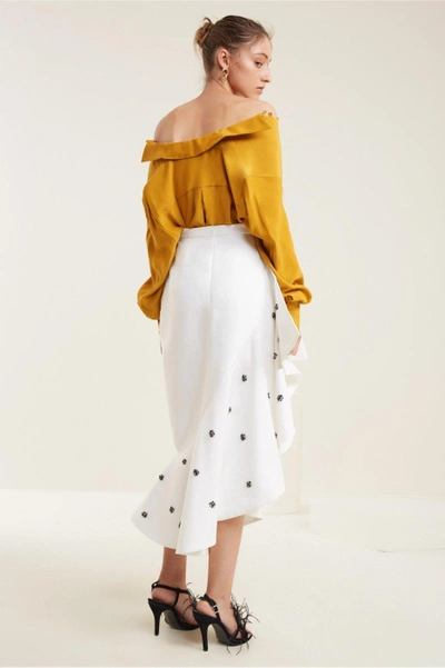 Shop C/meo Collective Assemble Midi Skirt In Ivory