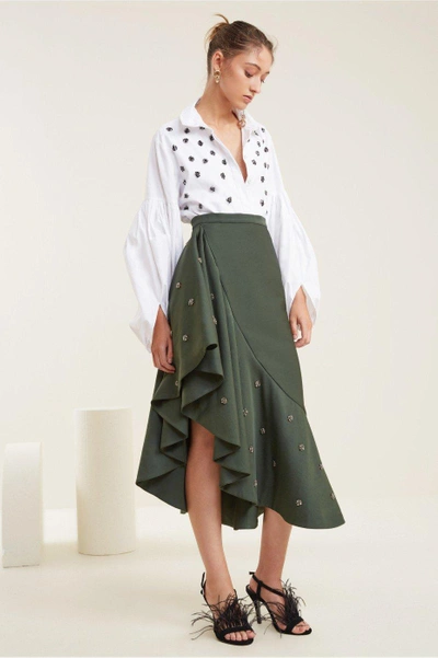 Shop C/meo Collective Assemble Midi Skirt In Forest