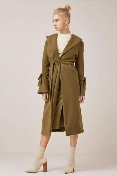 Shop Finders Keepers Direction Coat In Juniper