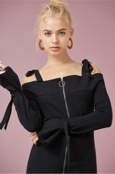 Shop Finders Keepers Objects Knit Dress In Black