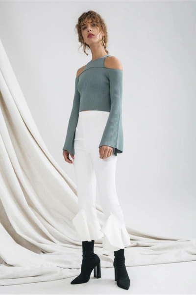 Shop C/meo Collective Emerge Knit Top In Sage