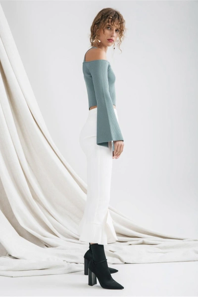 Shop C/meo Collective Emerge Knit Top In Sage