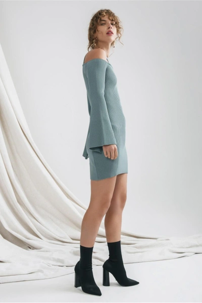 Shop C/meo Collective Emerge Knit Dress In Sage