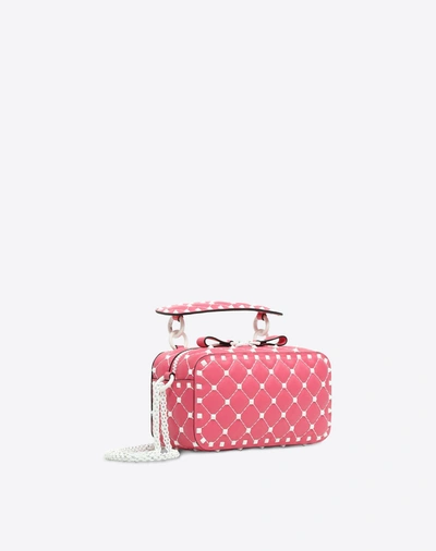 Shop Valentino Free Rockstud Spike Camera Bag In Bright Pink