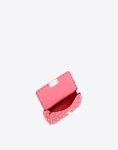 Shop Valentino Free Rockstud Spike Small Chain Bag In Bright Pink