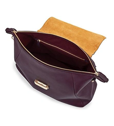 Smythson Berkeley Leather Handbag In Winter Berry ModeSens