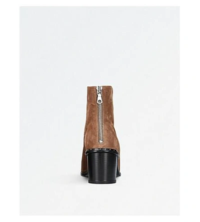 Shop Rag & Bone Willow Micro-stud Suede Heeled Ankle Boots In Camel