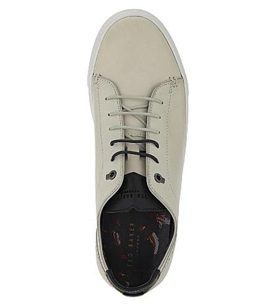 Shop Ted Baker Duuke Brogue Detail Leather Trainers In White