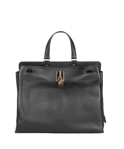 Shop Valentino Piper Saddle Leather Shoulder Bag In Nero