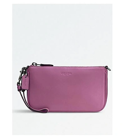 Shop Coach Nolita Wristlet 19 Leather Clutch In Dk/primrose