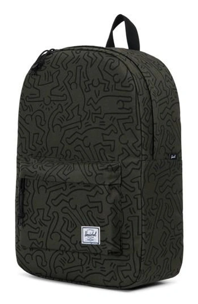 Shop Herschel Supply Co Winlaw X Keith Haring Backpack - Green In Forest Night Keith Haring