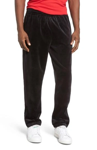 Shop Fila Usa Slim Fit Velour Track Pants In Navy