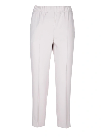 Shop Peserico Cropped Trousers In Off White
