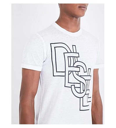 Shop Diesel T-diego-rg Jersey T-shirt In Bright White
