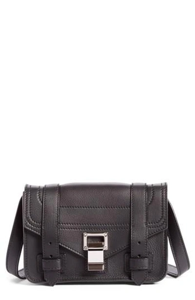 Shop Proenza Schouler Mini Ps1 Leather Crossbody Bag - Black