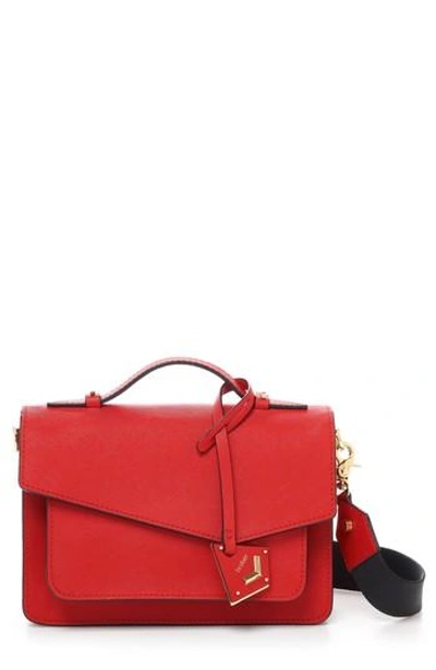 Shop Botkier Cobble Hill Leather Crossbody Bag - Red In Sienna