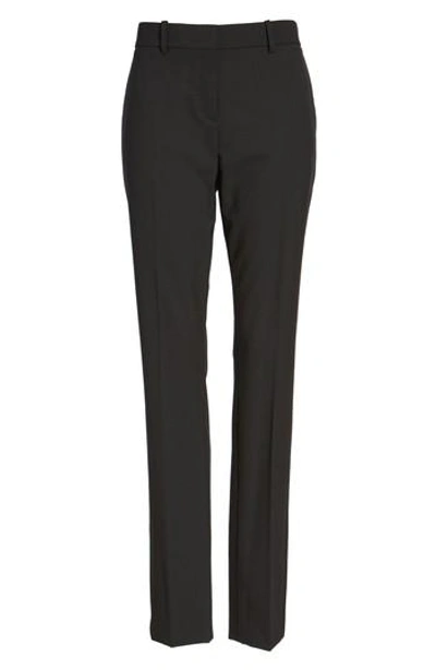 Theory 'super Slim Edition' Stretch Wool Pants In Black