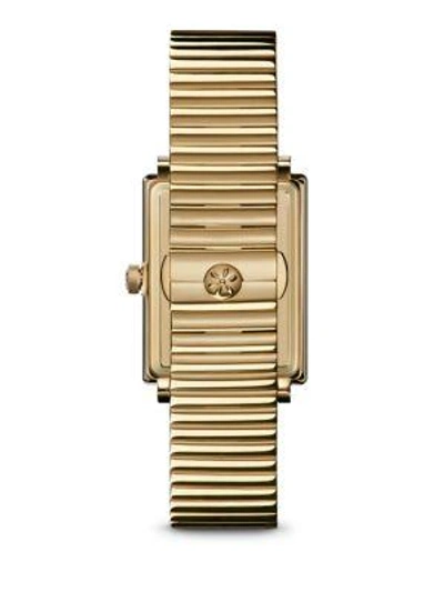 Shop Shinola Shirley Fromer Diamond, Mother-of-pearl & Stainless Steel Bracelet Watch In Yellow Gold