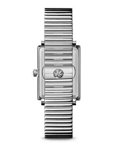 Shop Shinola Shirley Fromer Diamond & Stainless Steel Bracelet Watch In Silver
