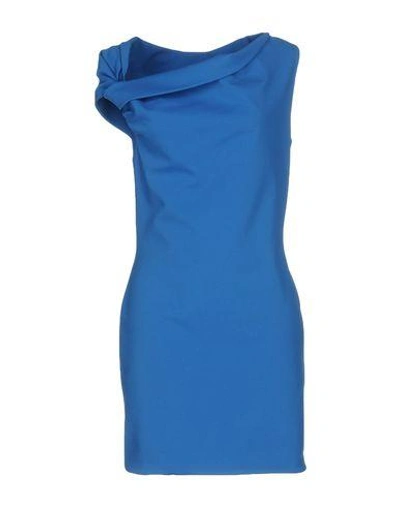 Shop Balenciaga Short Dress In Blue