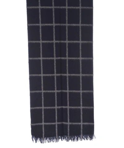 Shop Dondup Plaid Scarf In Blu-grigio